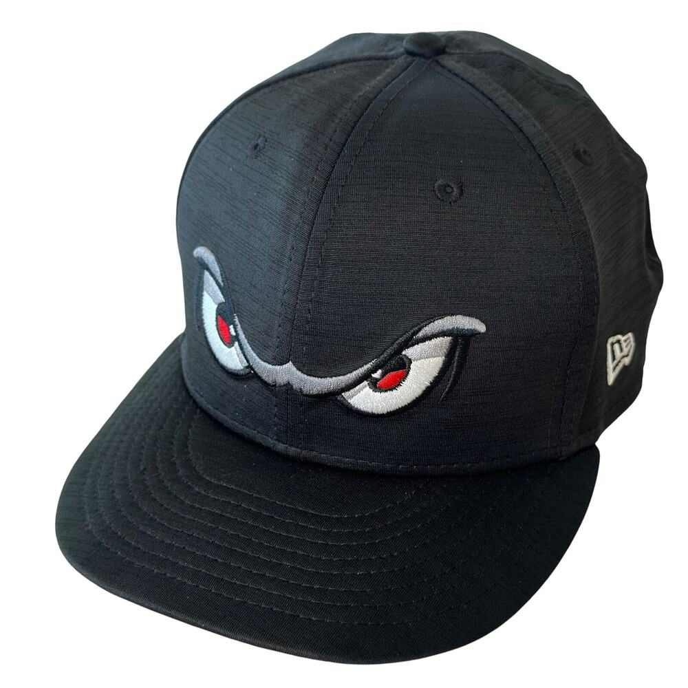 New Era Hat MiLB Lake Elsinore Storm OSFM Black 9FIFTY Snapback Angry Eyes